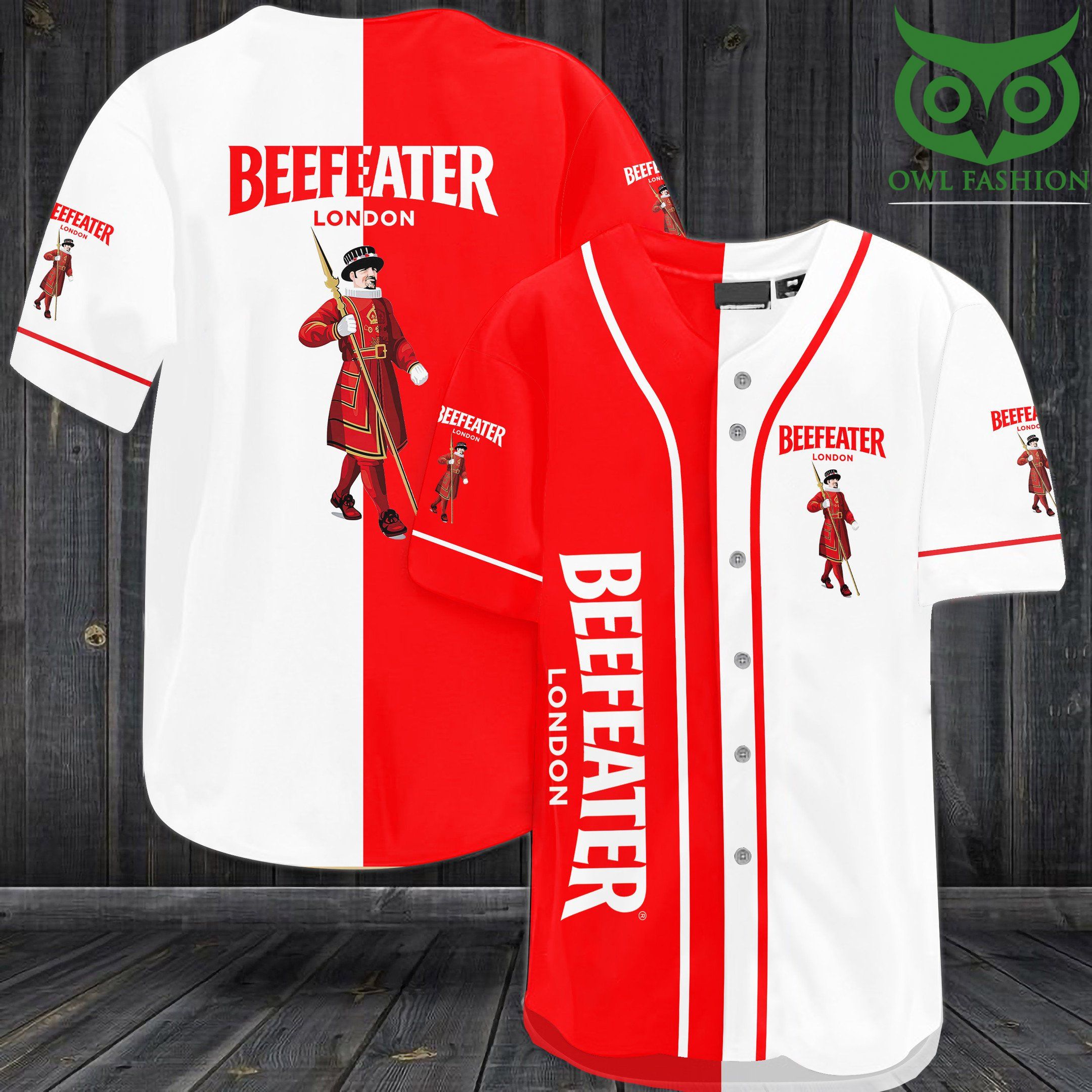 Beefeater London Baseball Jersey Shirt
