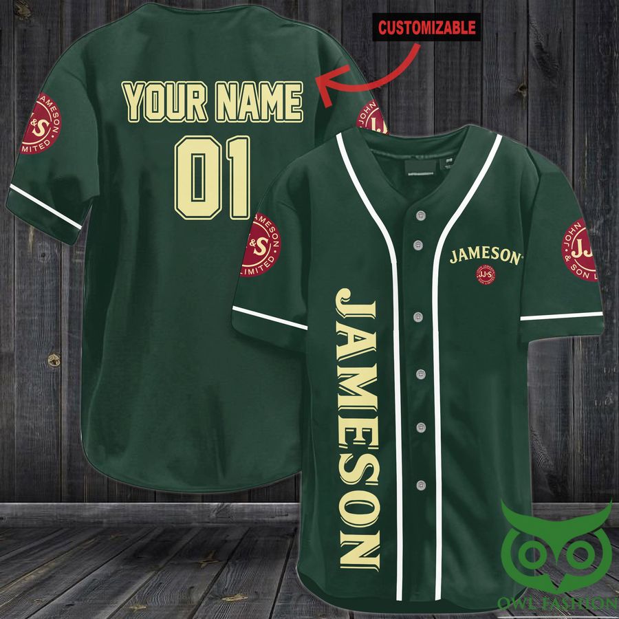 9 Personalized Jameson Whiskey Baseball Jersey Shirt