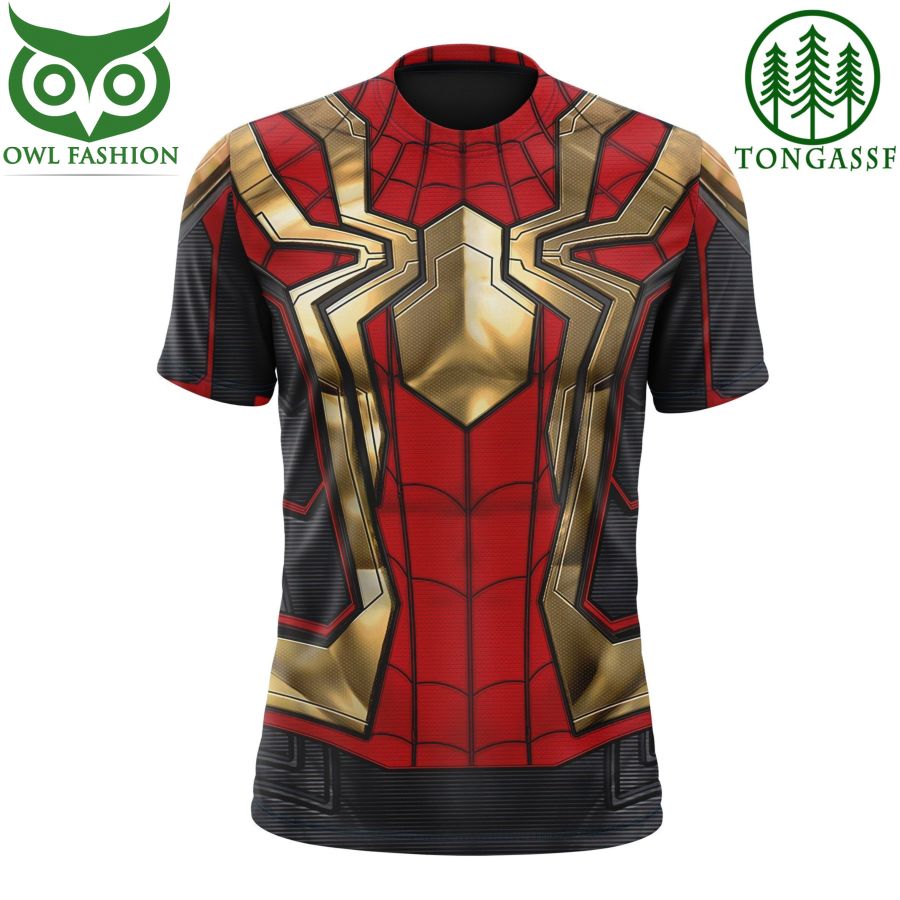 66 Spiderman No Way Home Red Iron suite 3D SHIRT