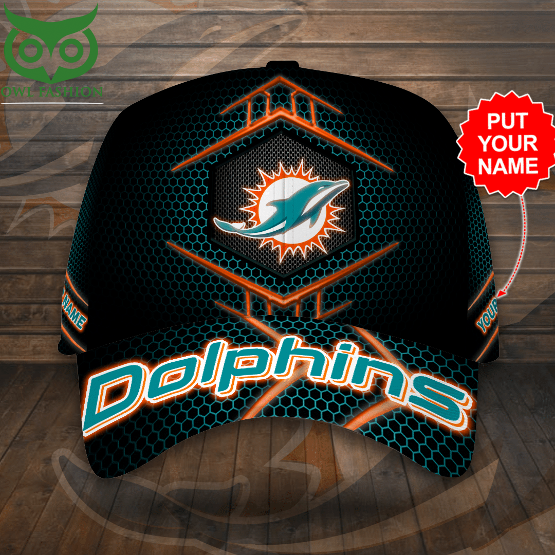 Personalized NFL Miami Dolphin Printed Cap modern style