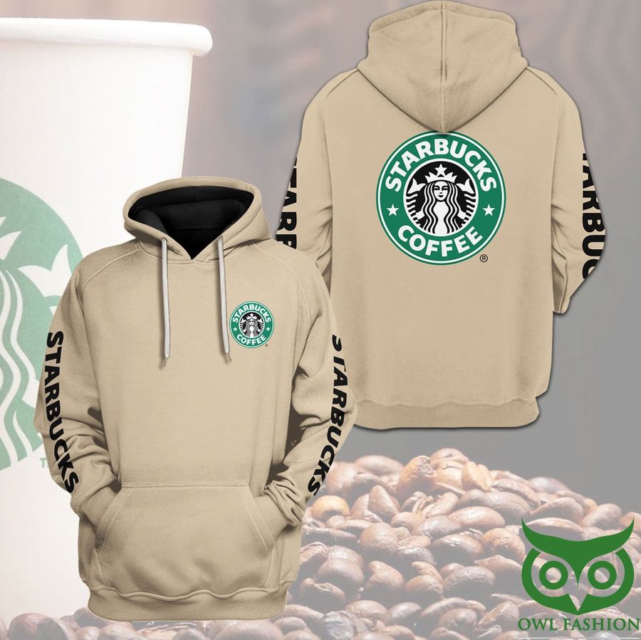 Starbuck Coffee Beige Color Hoodie T-shirt Sweatshirt