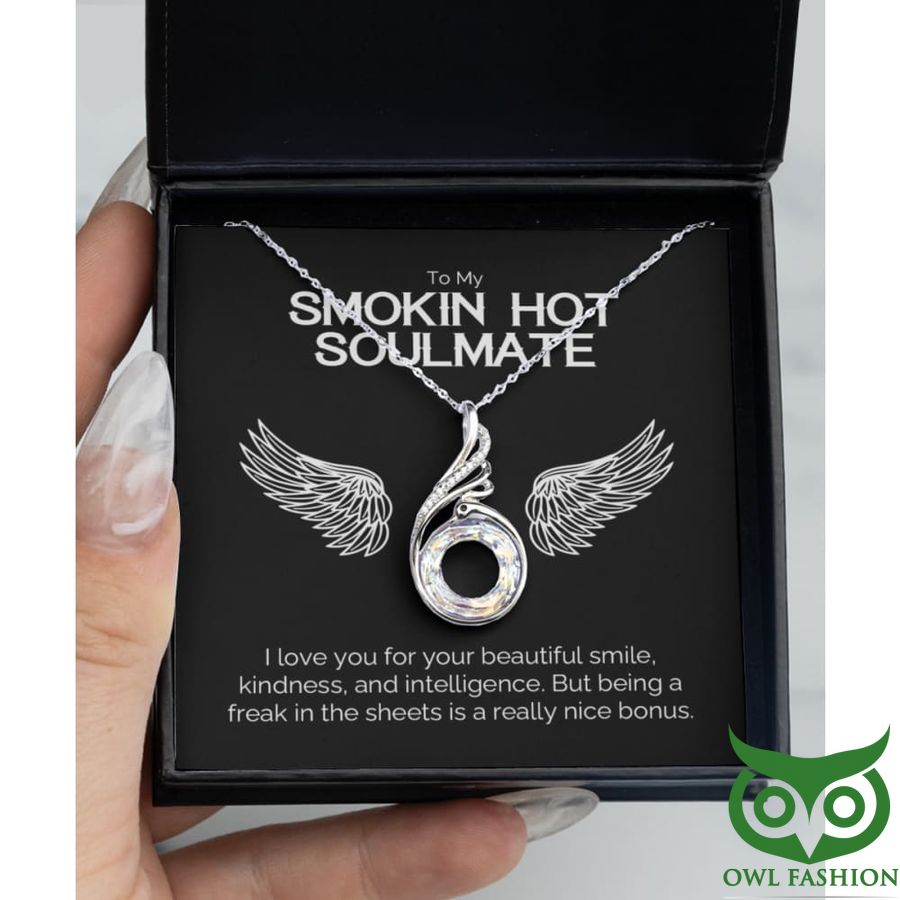 To My Smokin Hot Soulmate Necklace Valentine Gift for Girlfriend and wife
