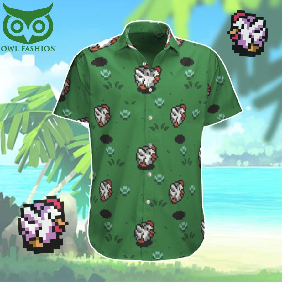 8 bit Cuccos Hawaiian Shirt and Beach Shorts