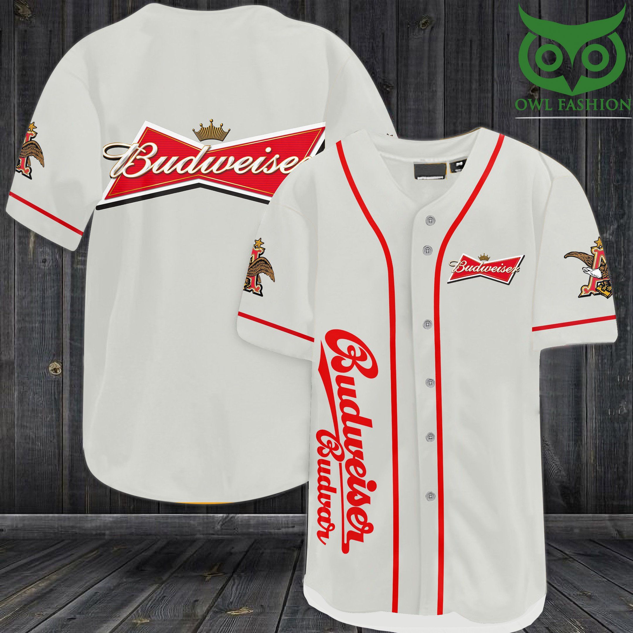 Budweiser Budvar Baseball Jersey Shirt