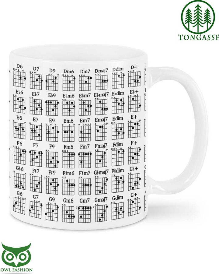 134 Chart chords guitar mug