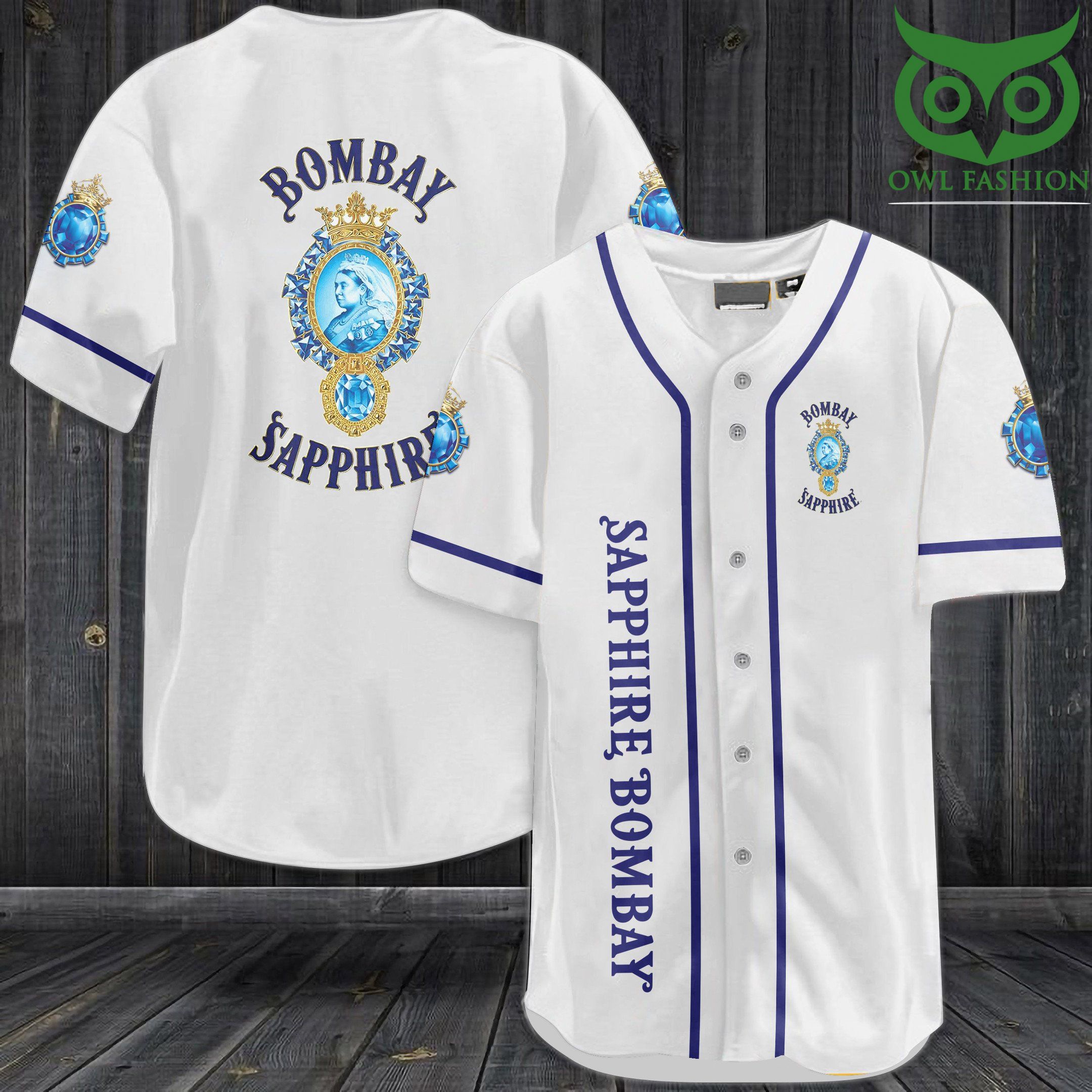Sapphire Bombay Baseball Jersey Shirt