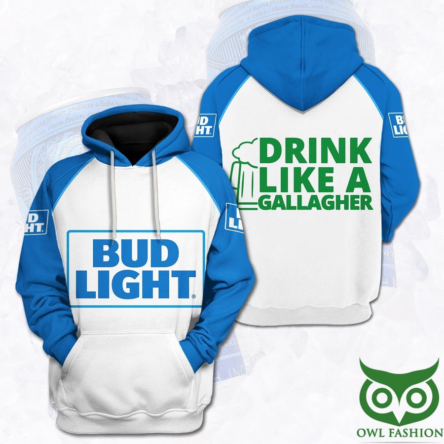 Bud Light Beer Drink Like A Gallagher 3D Hoodie