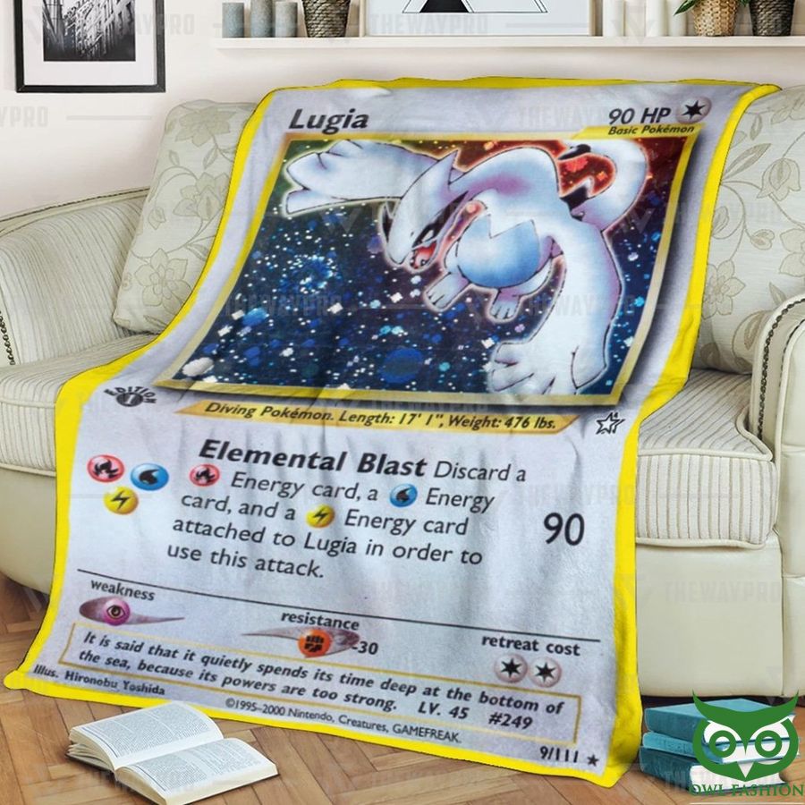 Pokemon Lugia Fleece Blanket