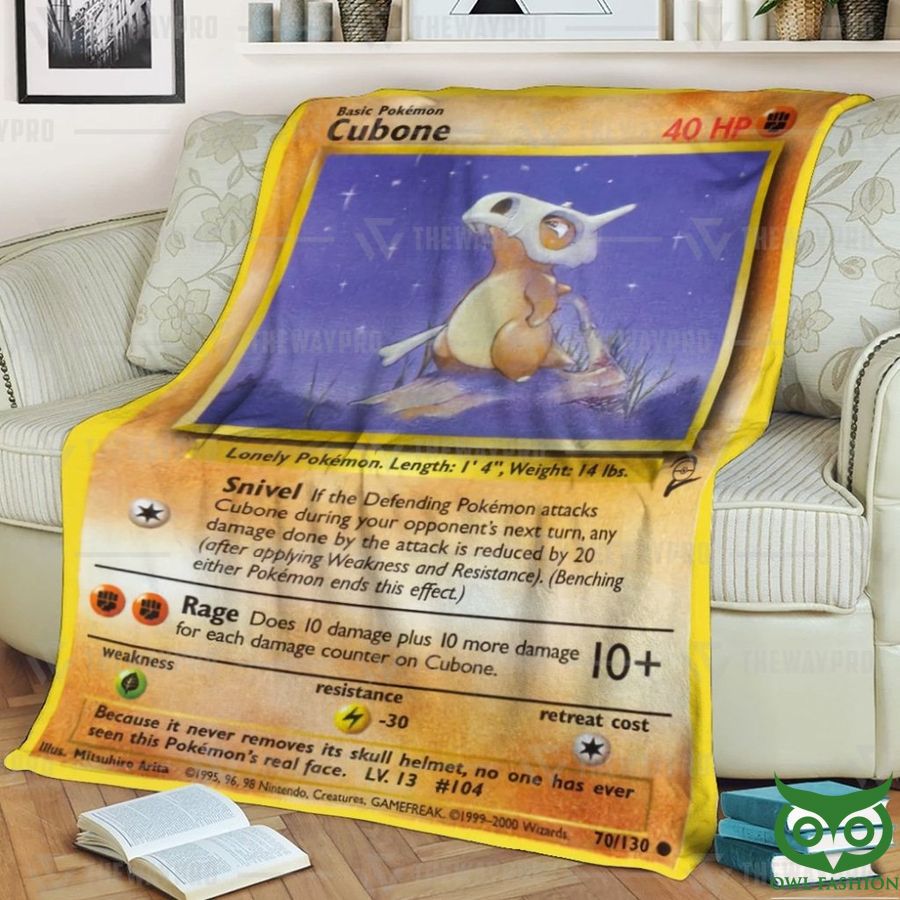 Pokemon Cubone Fleece Blanket