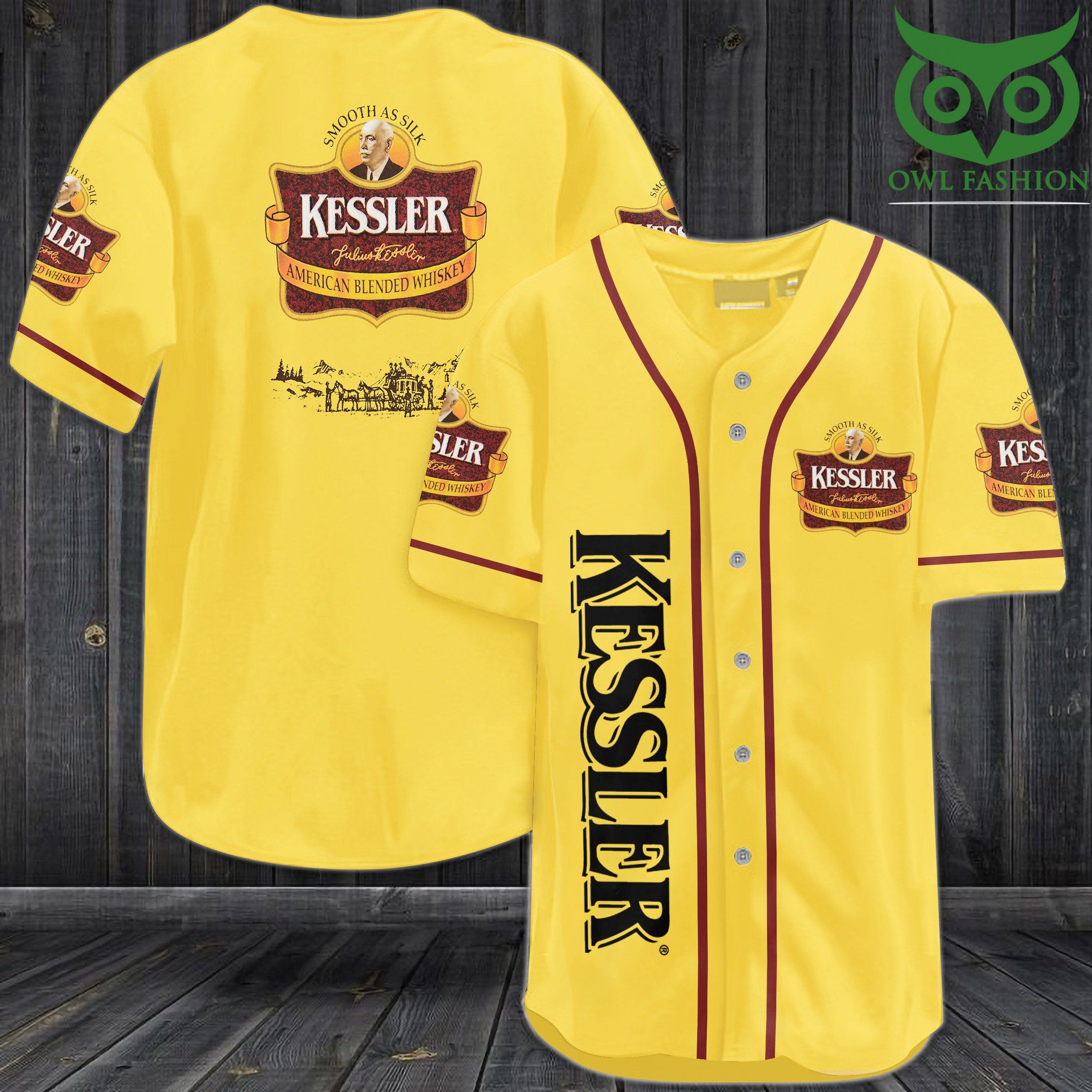 Kessler American Blened Whiskey Baseball Jersey Shirt