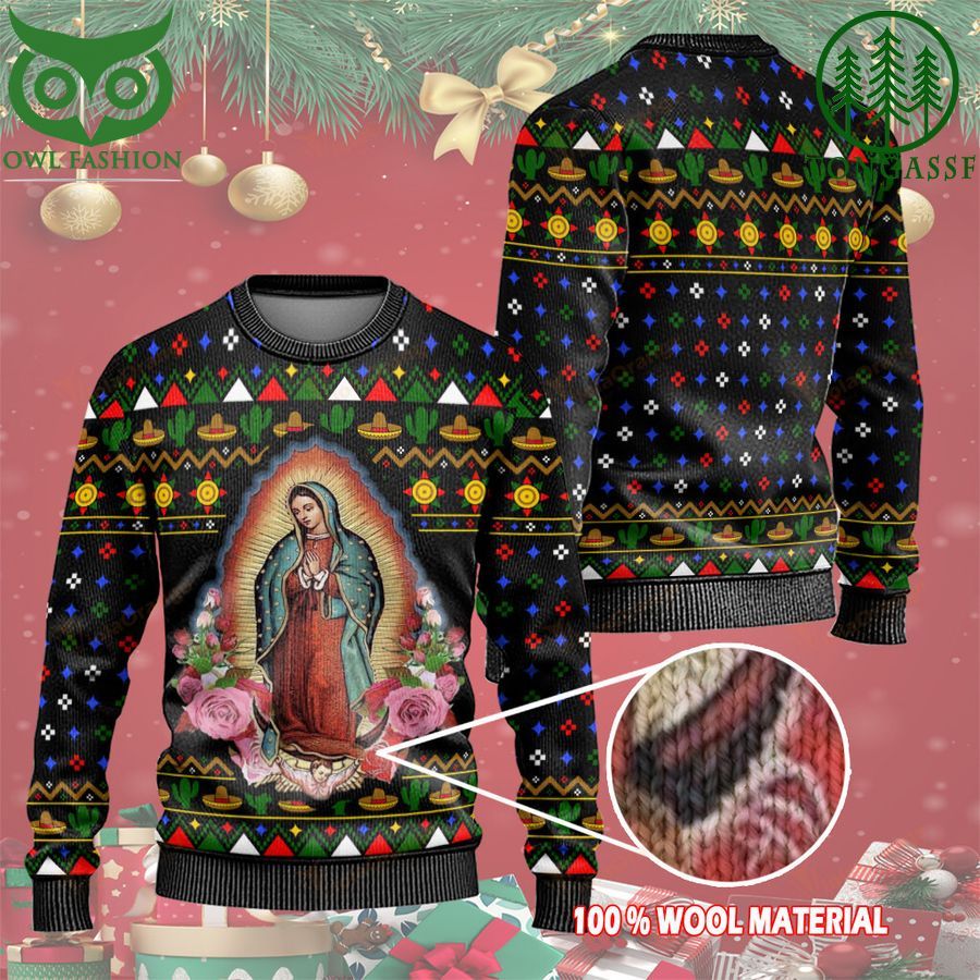 55 Christmas Mexico Our Lady of Guadalupe Ugly Sweaters