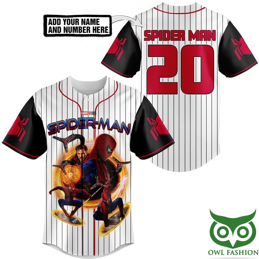 Custom Name Number Spiderman and Doctor Strange Baseball Jersey Shirt