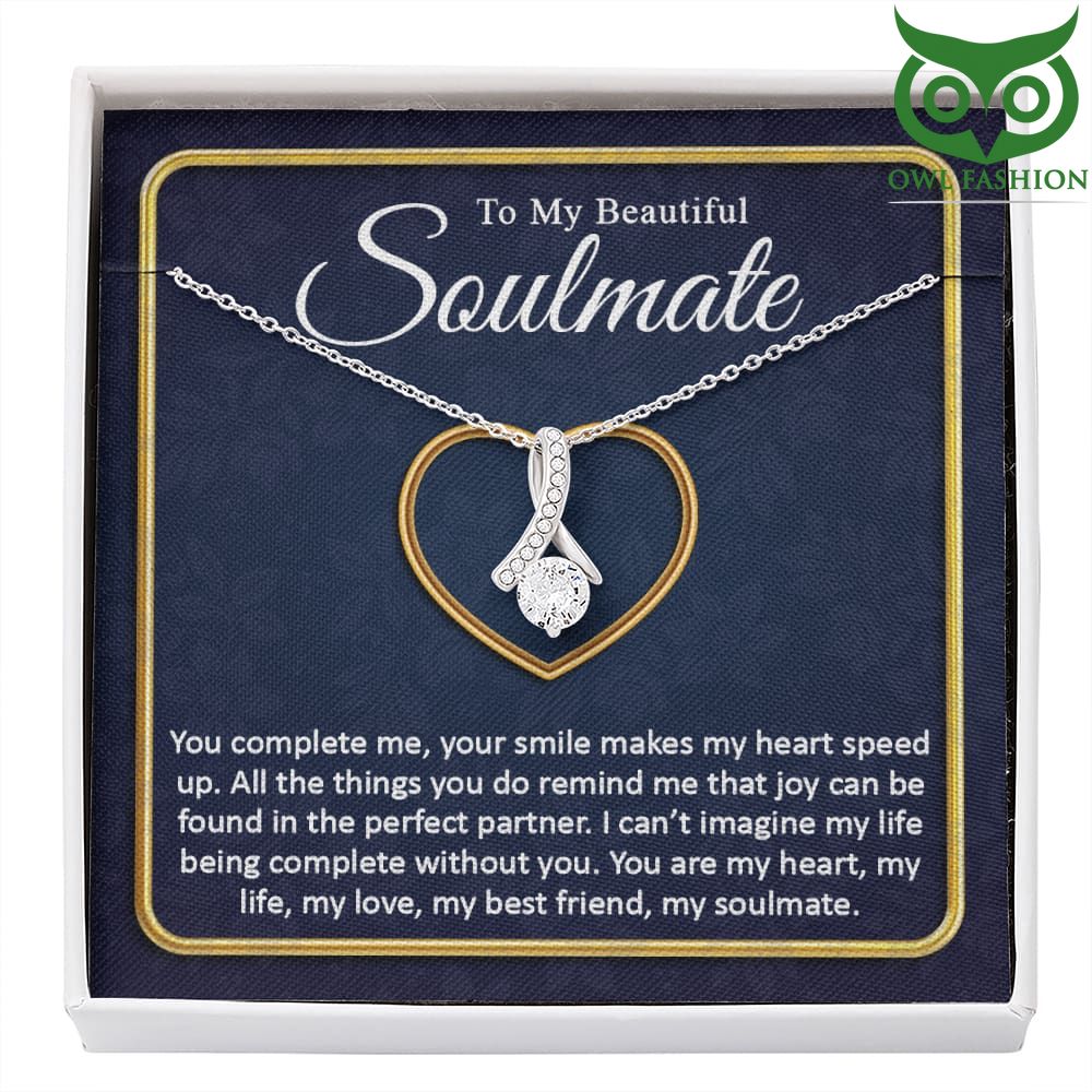 Alluring Beauty Necklace For Women To My Beautiful Soulmate You Complete Me 