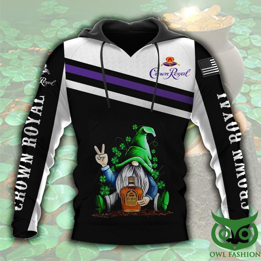 Crown Royal Whiskey Witch holding Bottle Purple Line 3D Hoodie