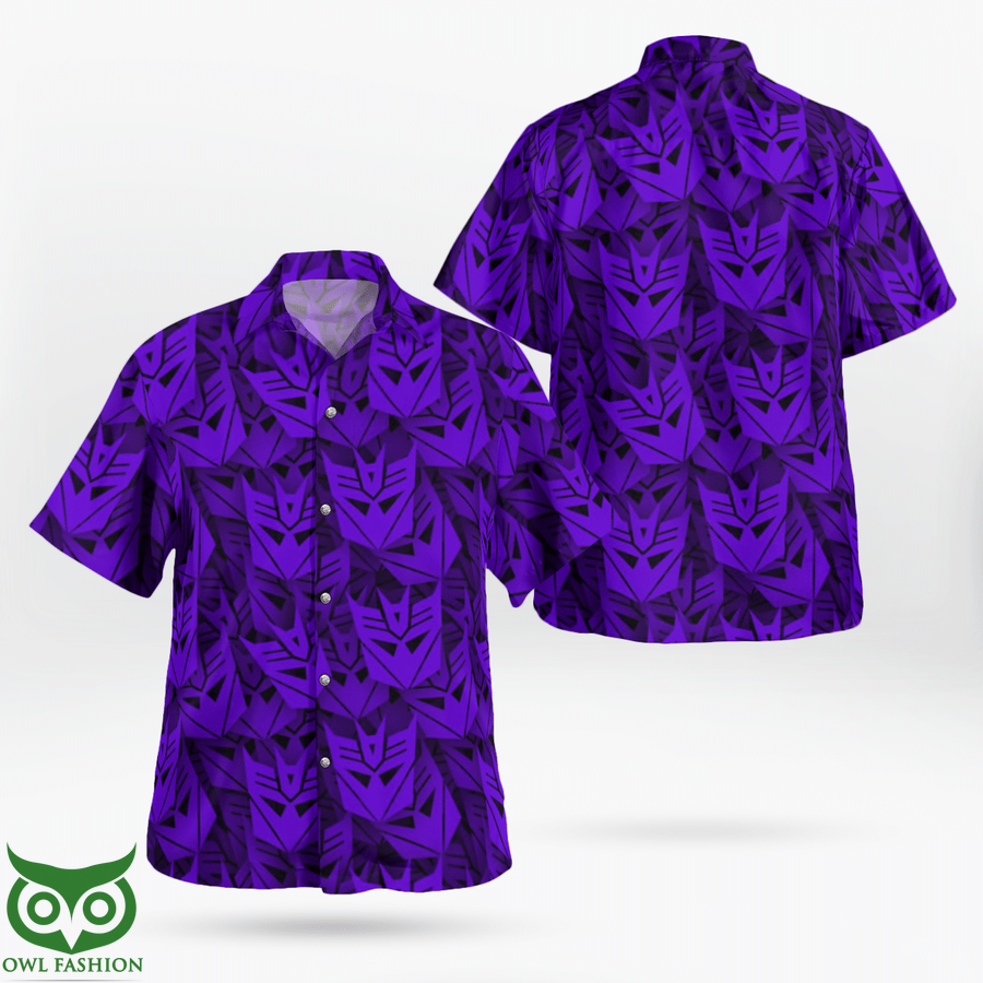 Decepticon Transformer Purple Hawaiian Shirt