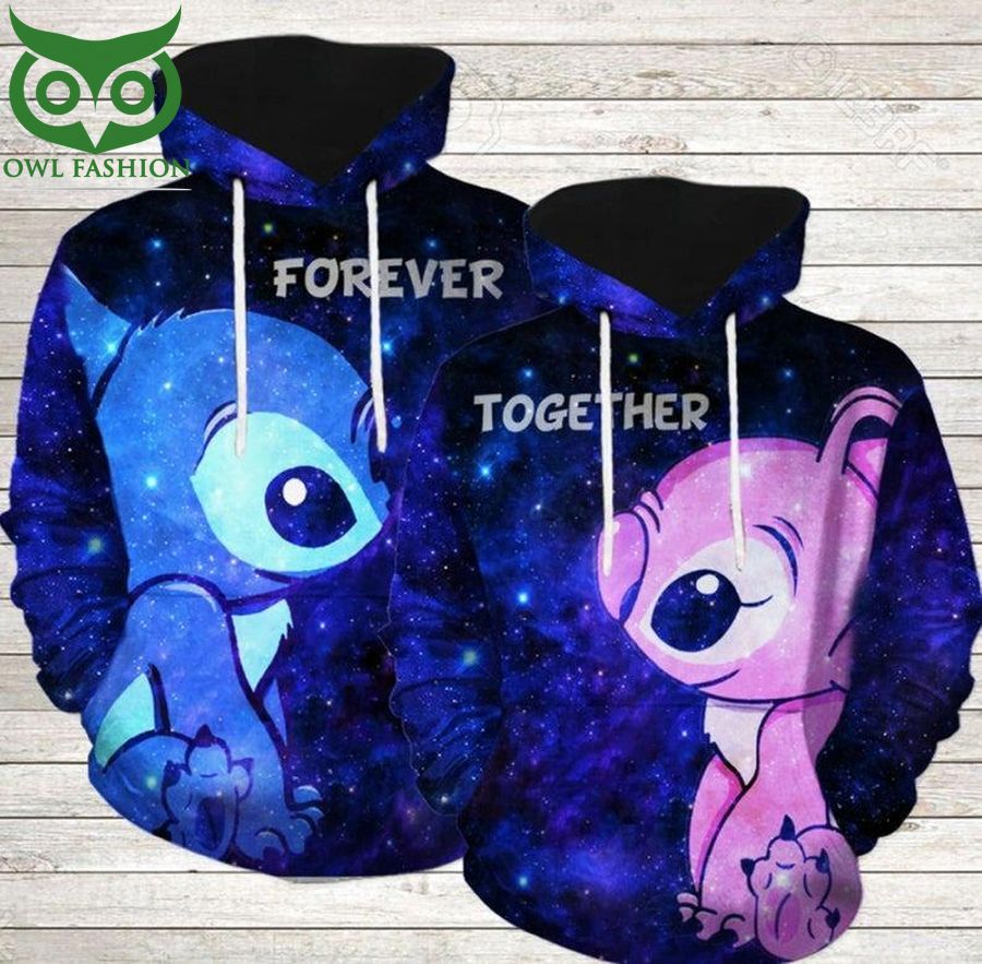 His and Her Lilo and Stitch Couple 3D Full Printed Hoodie