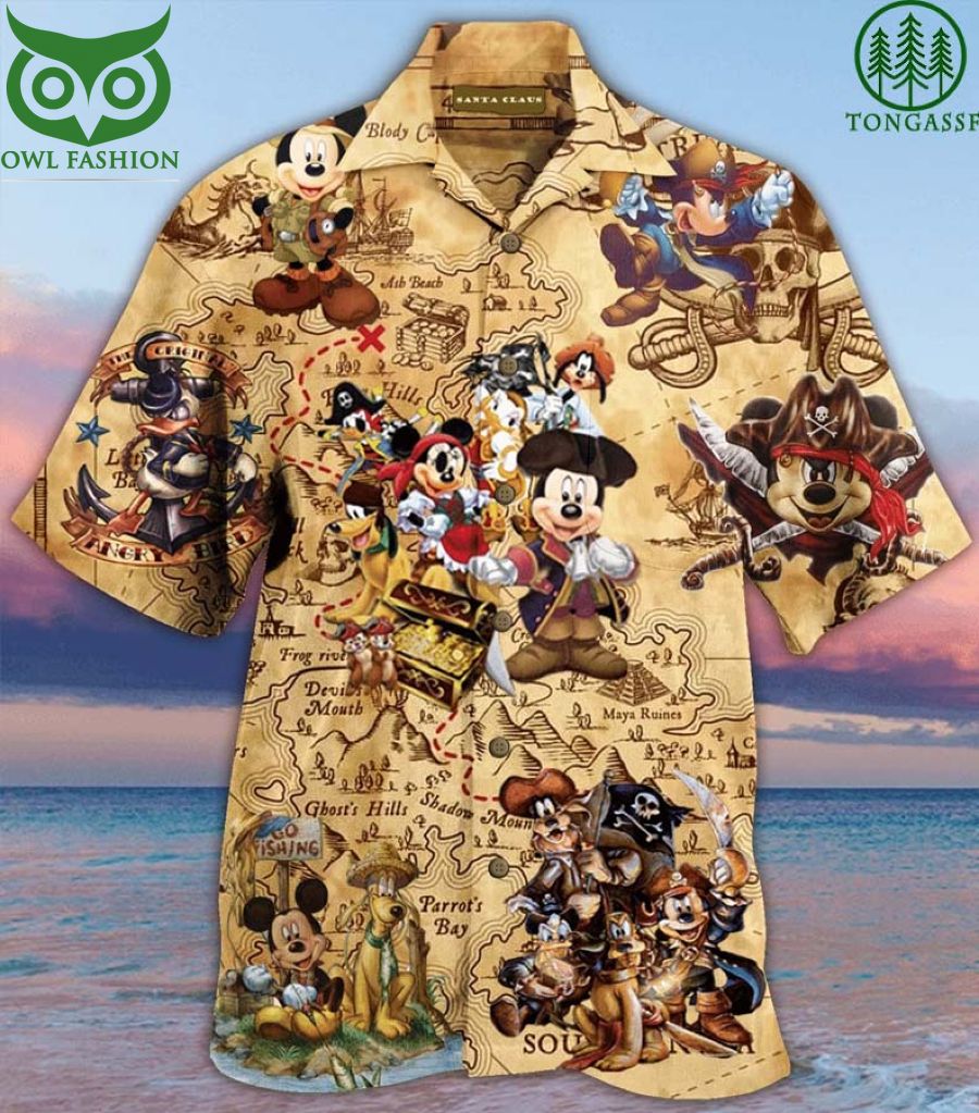 41 Mickey Treasure Hunting Hawaiian Shirt Summer Shirt