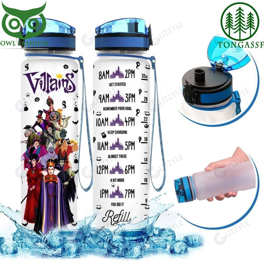 14 Premium Disney Villain Water Tracker Bottle