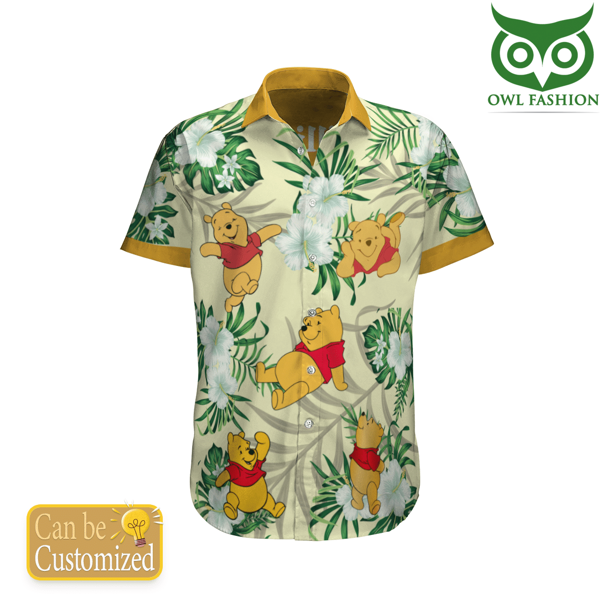 Personalized Pooh Flower Hawaiian Shirt Summer Shirt
