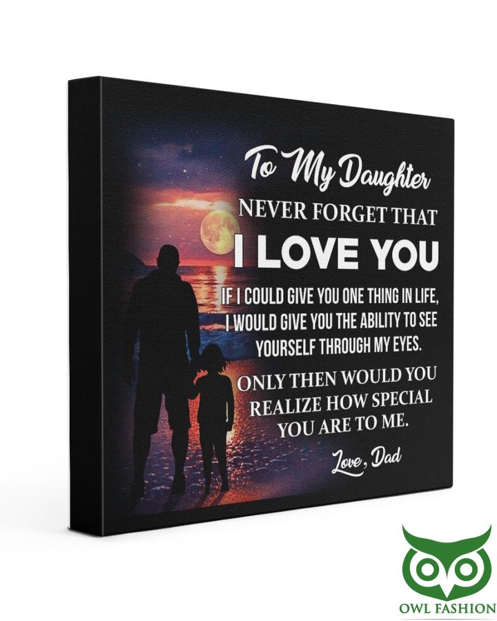 To My Daughter I Love You Beach Canvas