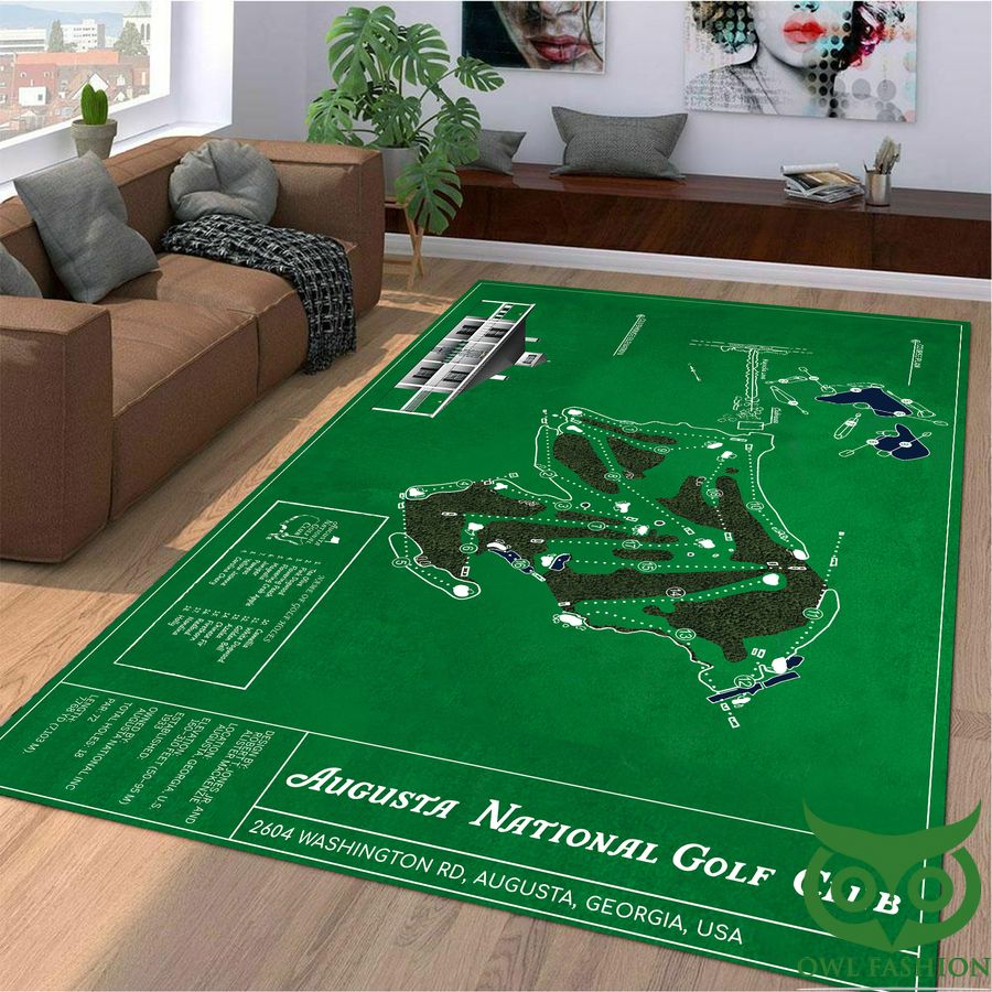 32 Augusta National Golf Map Area Rug