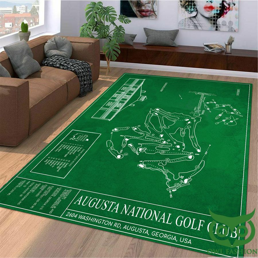 12 Augusta National Golf Club green version Area Rug