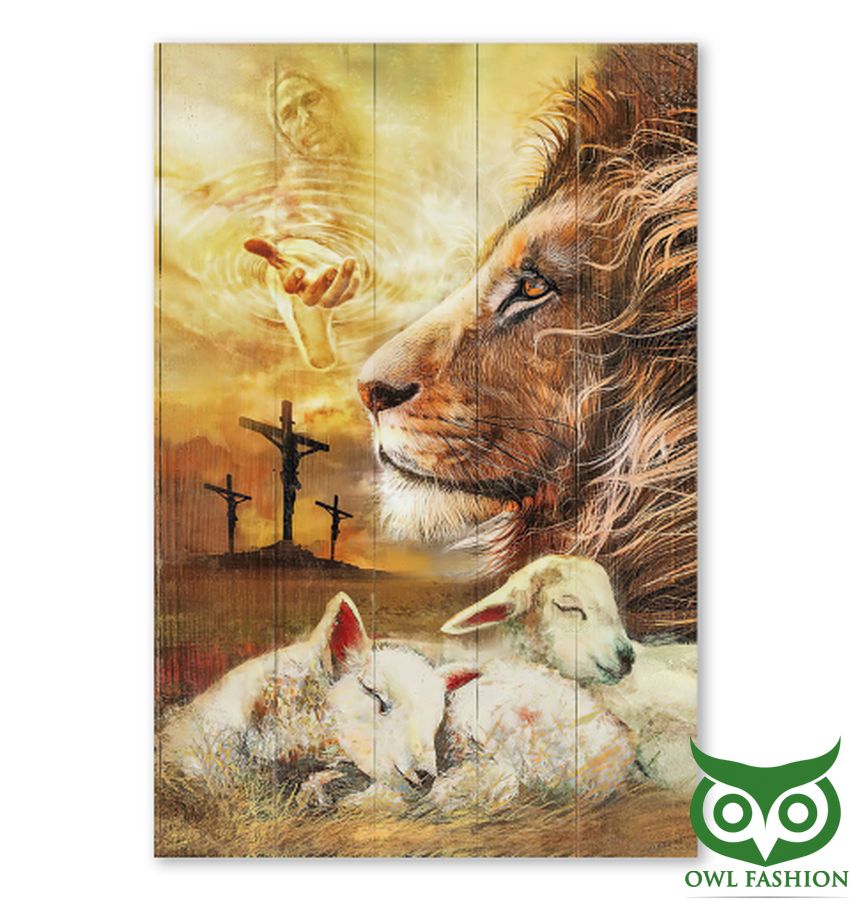 My God Is Watching Me Lion and Lamb poster