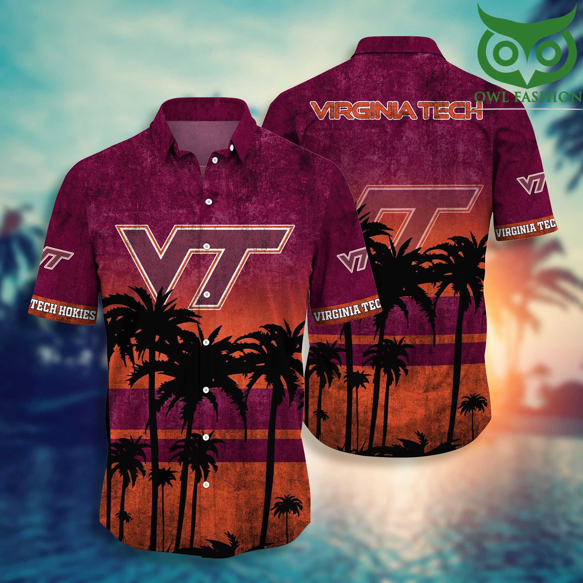 Virginia Tech Hokies NCAA T-shirt Hawaiian Shirt and Shorts