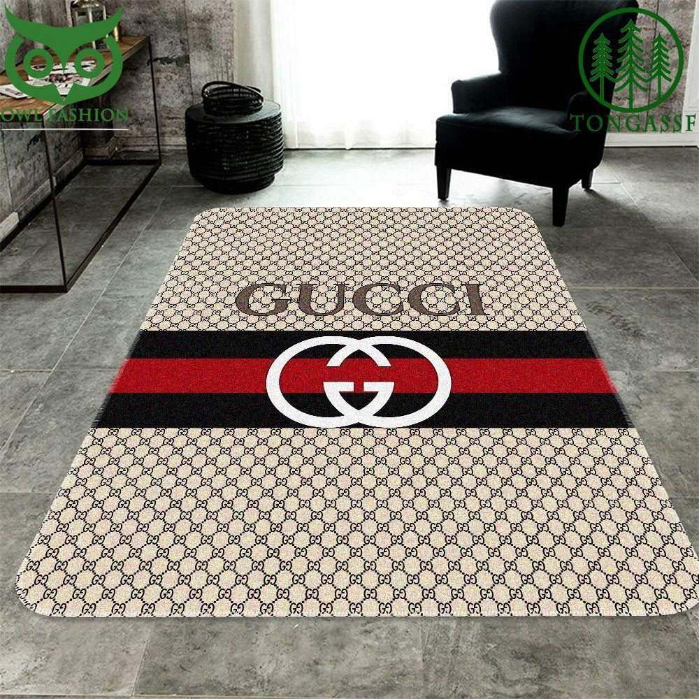 High-end Gucci GG red and black Carpet Rug Living Room Rug