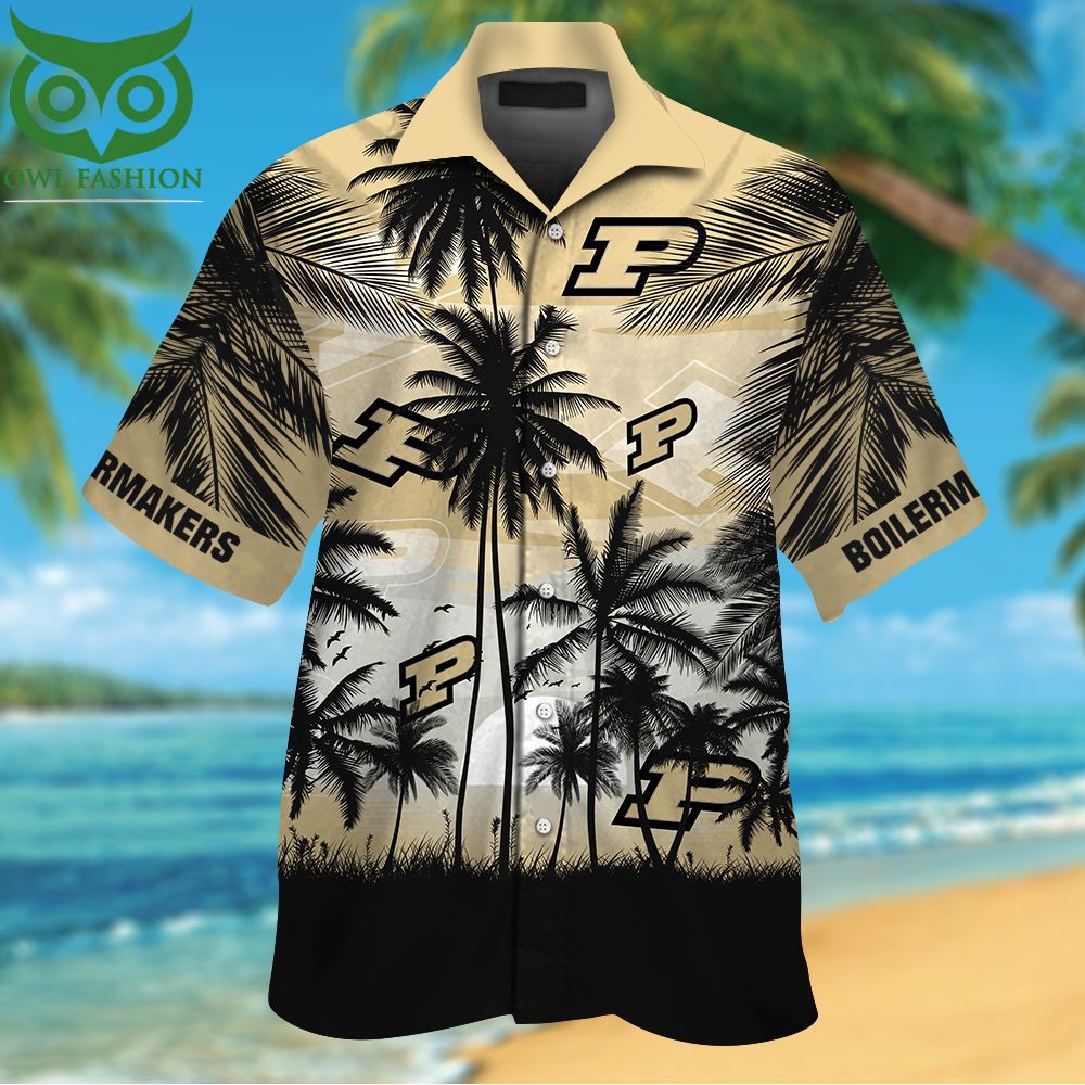 NCAA Purdue Boilermakers Tropical Hawaiian Shirt Men Women Shorts