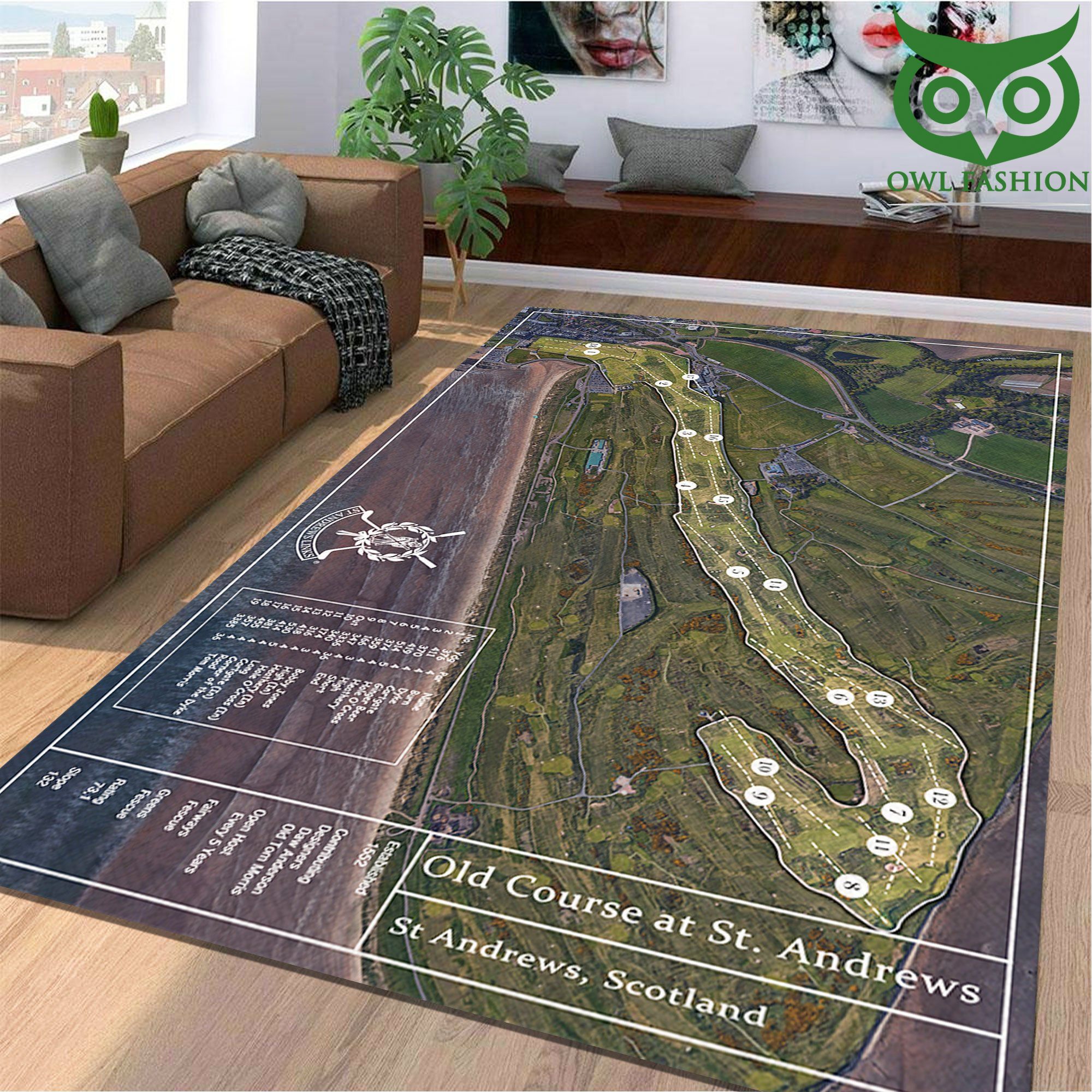 Old Course At St Andrews Area Rug