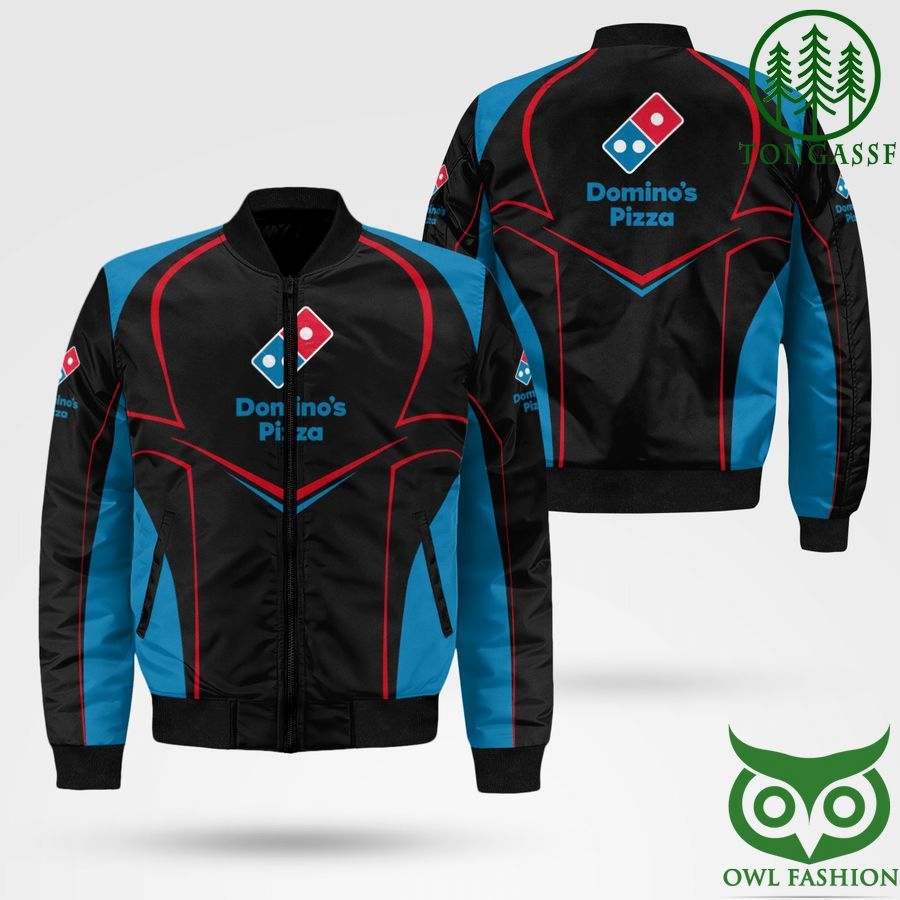 Custom Name Domino Pizza black Bomber Jacket Hoodie T-shirt