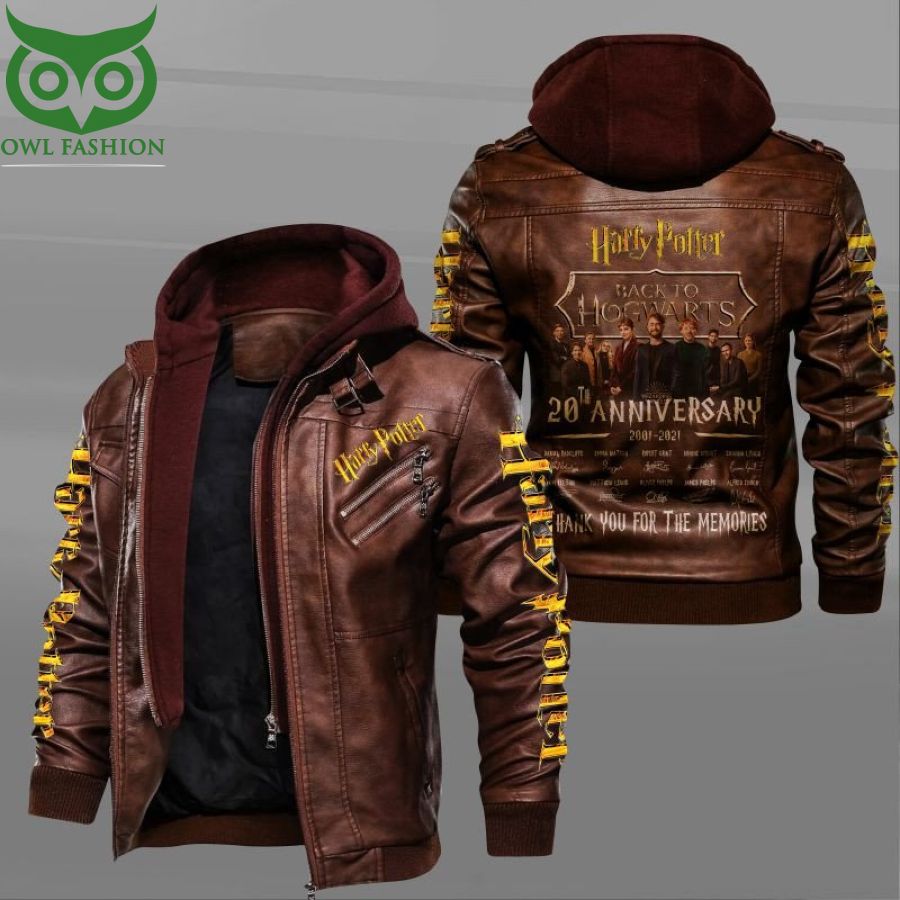 11 Harry Potter 20th anniversary Thank you for the memories Leather Jacket