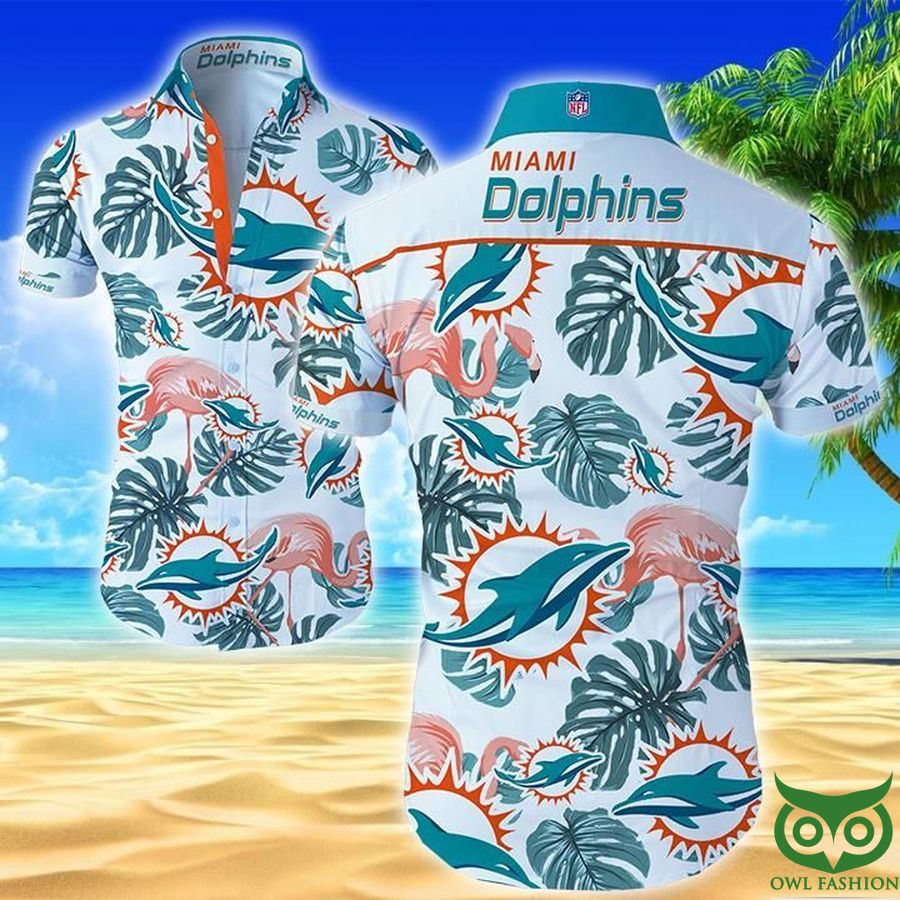 NFL Miami Dolphins Flamingo Hawaiian Shirt Button up Shirt