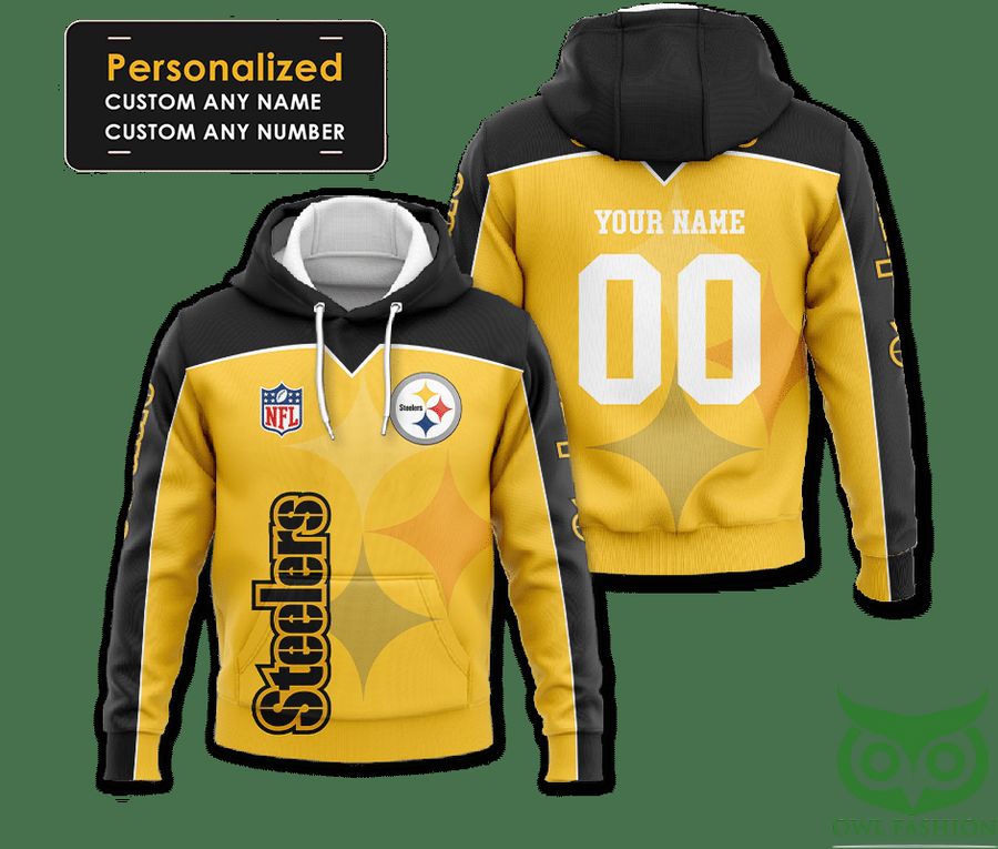 Personalized Pittsburgh Steelers NFL Yellow Hoodie 3D
