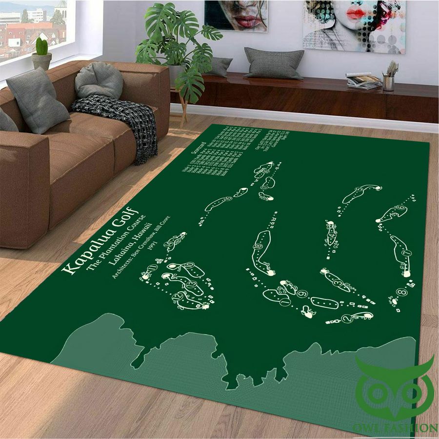 Kapalua golf Course Map Limited Edition 3D Carpet Rug