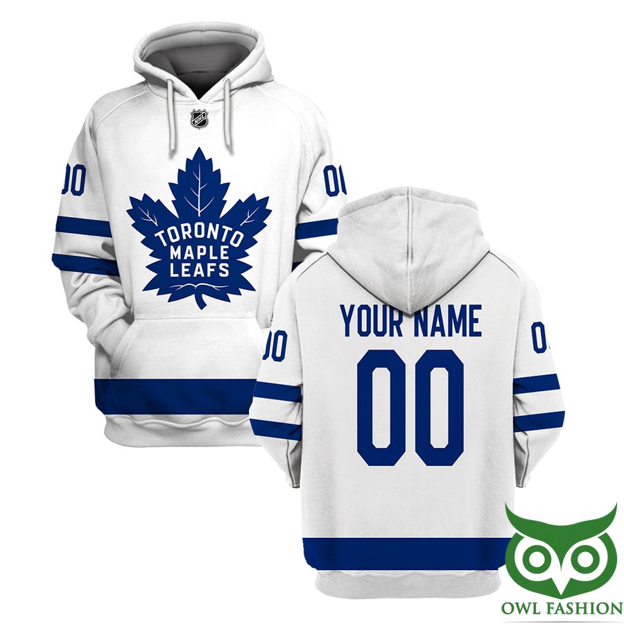 Custom Name Number NHL TORONTO MAPLE LEAFS white 3D Hoodie and T-shirt