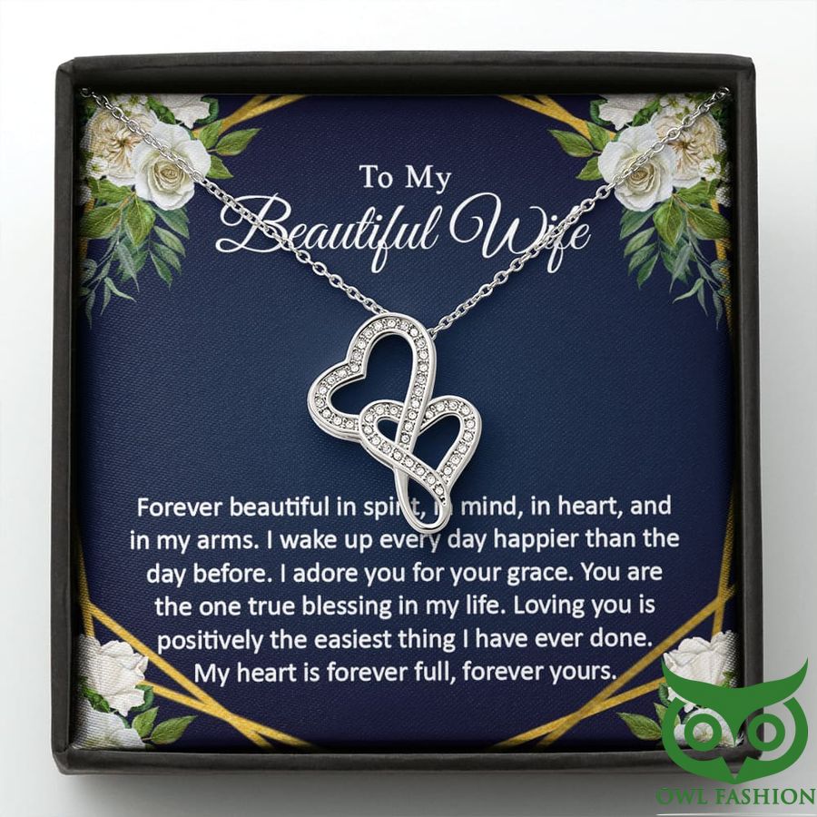 148 To My Beautiful Wife My Heart Is Forever Full Forever Your Heart Necklace Valentine Gift