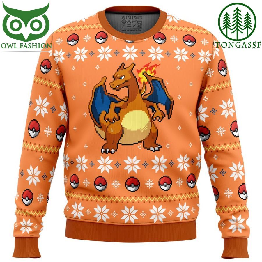 141 Pokemon Christmas Blaze Charizard Ugly Christmas Sweater