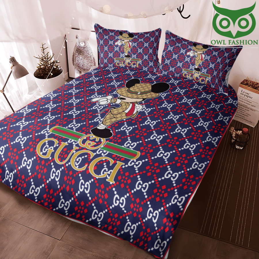 Mickey Mouse in Gucci suit bedding set