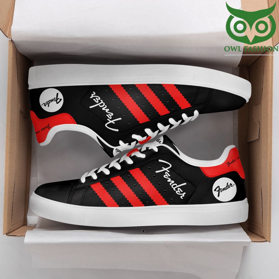 Fender red line black Stan Smith Shoes