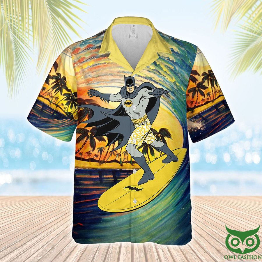 117 Batman Surfing Hawaiian Shirt and Beach Shorts