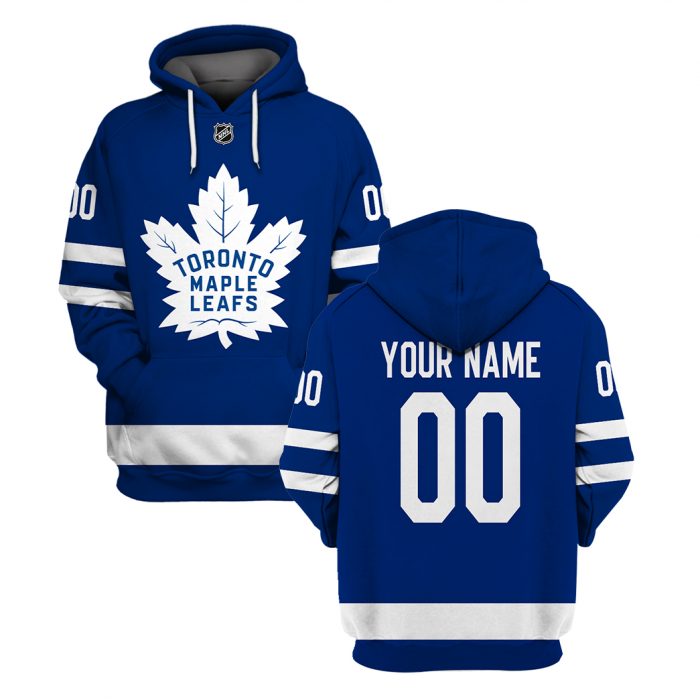 Custom Name Number NHL TORONTO MAPLE LEAFS blue 3D Hoodie and T-shirt