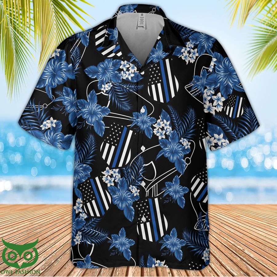 22 Police Seamless Pattern Hawaiian Shirt