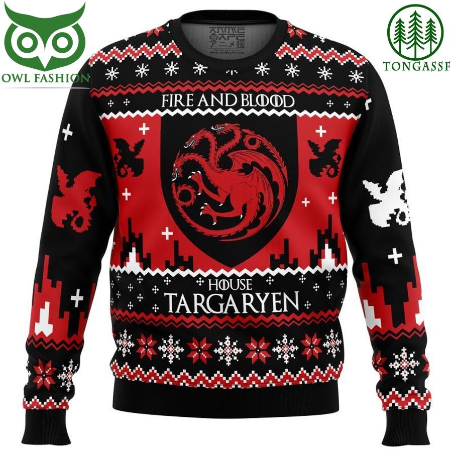 61 Game of Thrones House Targaryen Ugly Christmas Sweater