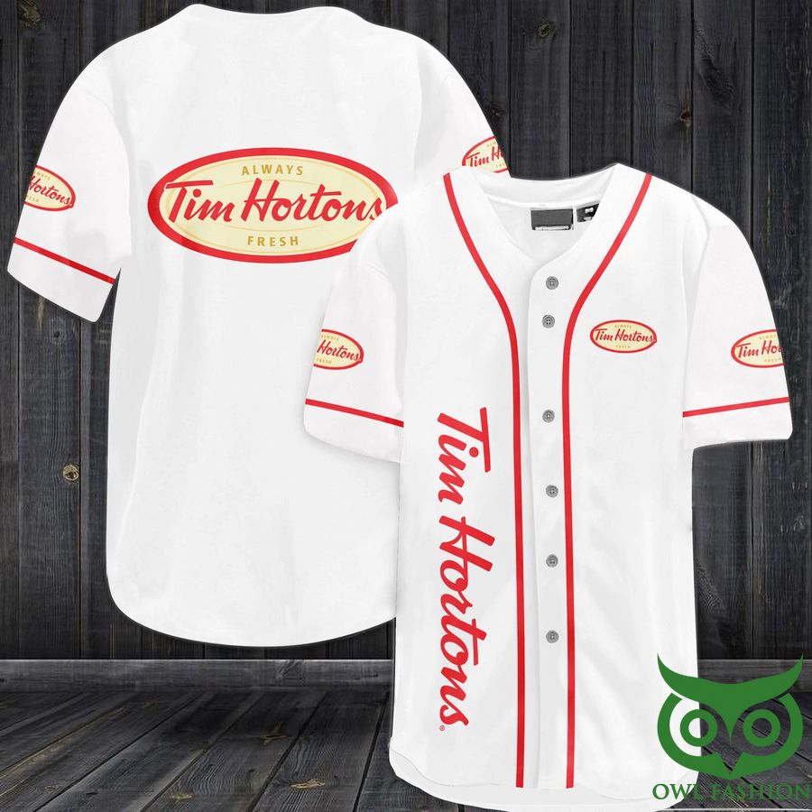 2 Tim hortons always fresh Baseball Jersey Shirt