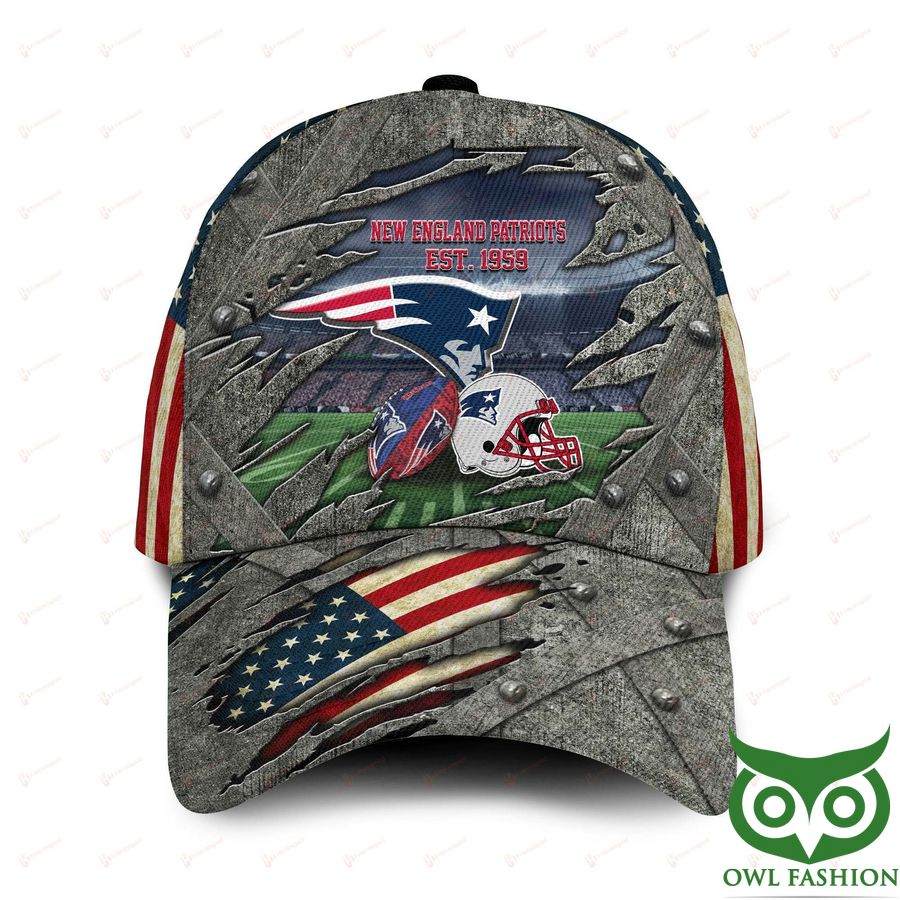 NFL New England Patriots stadium America Flag Printed 3D Cap