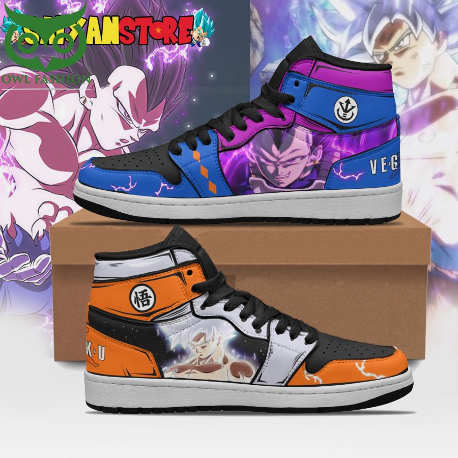 118 Ultra Ego Vegeta and Ultra Instinct Goku Air Jordan High Top Shoes