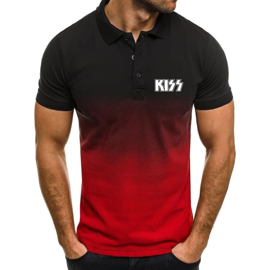 KISS band Gradient Polo Shirt 3