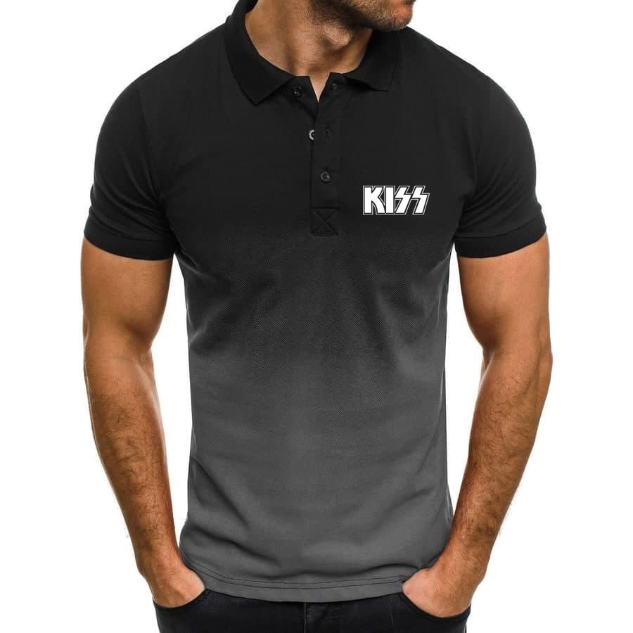 KISS band Gradient Polo Shirt